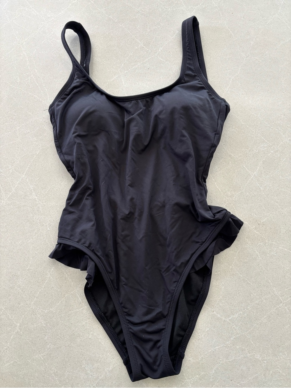 Kenneth Cole Ruffle-Icious Scoop One Piece Minimalist Size Small